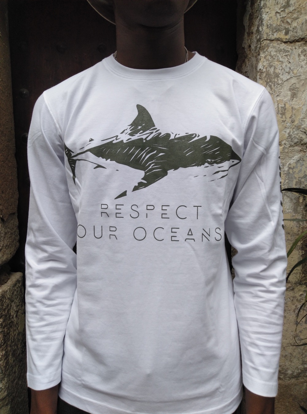 Camiseta manga larga algodón GOTS  Respect Our Oceans