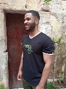 Camiseta cuello pico manga corta algodón GOTS  Slow Down Barcelona