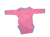 Bodie rosa-azul manga larga 100% algodón ecológico bébés