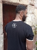 Camiseta cuello pico manga corta algodón GOTS  Slow Down Barcelona