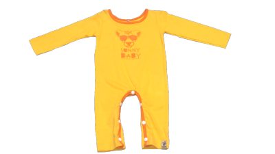 Pijama Amarillo manga larga 100% algodón ecológico bébés