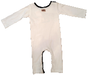Pijama Blanco Marino manga larga 100% algodón ecológico bébés