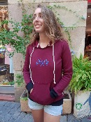 Sudadera purpura surfera de mujer - Pulpo Respect Pur Oceans