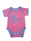 Bodie rosa-azul manga corta 100% algodón ecológico bébés