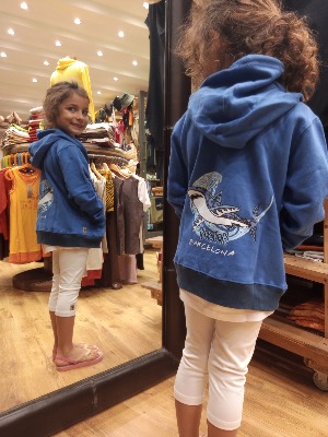 Sudadera shark maori con capucha de algodón suéter para niños y niñas 