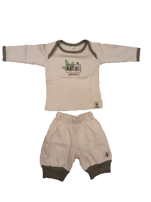 Pantalon beige 100% algodón ecológico para bébés