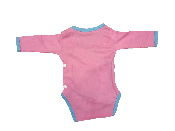 Bodie rosa-azul manga larga 100% algodón ecológico bébés Nature
