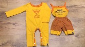 Pijama Amarillo manga larga 100% algodón ecológico bébés