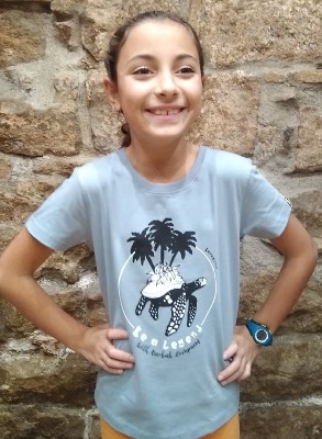 Camiseta 100% algodón ecológico niños y niñas con la leyenda de la isla tortuga