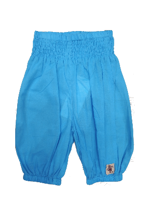 Pantalon azul cían velo 100% algodón para bébés