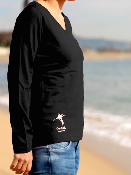 Camiseta manga larga de mujer cuello de pico – One Earth keep it clean 