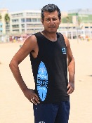 Tank Top algodón GOTS  estampado SURF New Wave of Life -  Negro