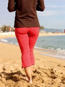 Leggings deportivos 3/4 estilo pescador - Rojo Coral