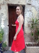 Vestido cocktail Rojo Coral