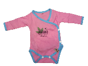 Bodie rosa-azul manga larga 100% algodón ecológico bébés Nature