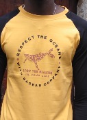 Camiseta algodón bio - Stop The Plastic - amarillo/negro