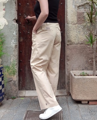 Pantalon largo beige