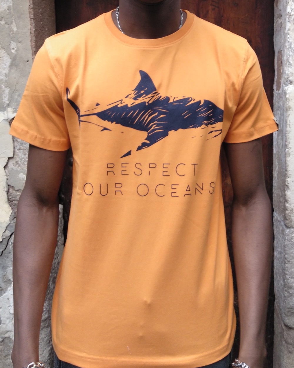 Camiseta manga corta algodón GOTS  Respect Our Oceans