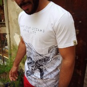 Camiseta manga corta algodón GOTS Save Our Oceans