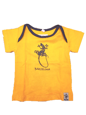 Camiseta Amarillo manga corta 100% algodón ecológico bébés Nature
