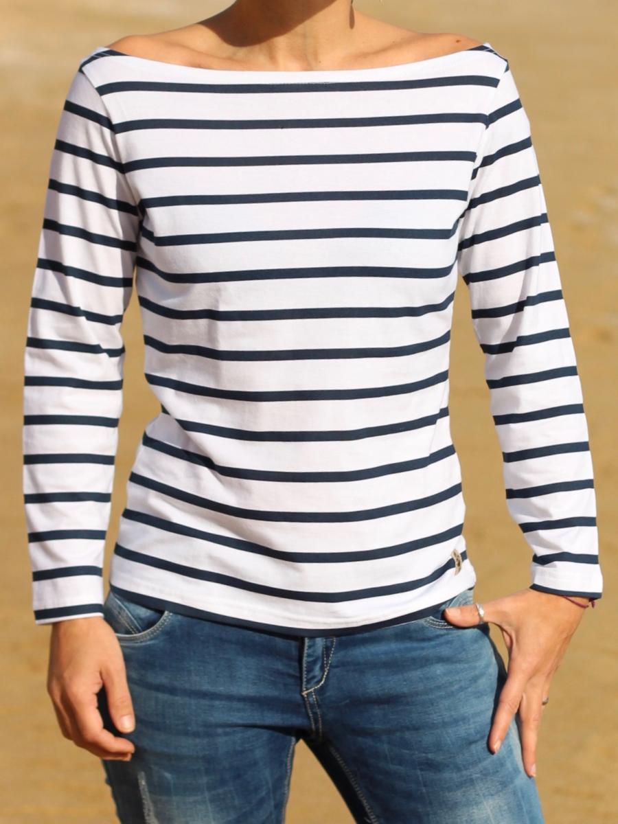 Camiseta mujer marinera estilo Picasso en algodón 100% ecológico de ...