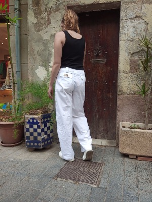 Pantalon largo blanco