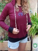 Sudadera purpura surfera de mujer - Pulpo Respect Pur Oceans