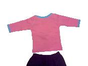 Camiseta rosa-azul manga larga 100% algodón ecológico bébés Nature
