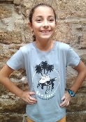 Camiseta 100% algodón ecológico niños y niñas con la leyenda de la isla tortuga