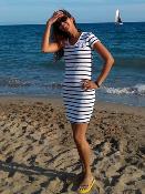 Vestido marinero manga corta algodón GOTS